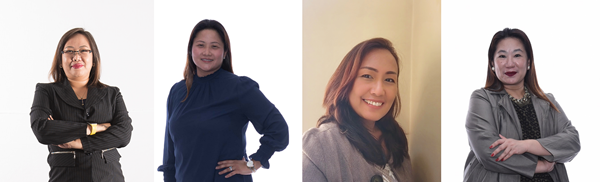 Alorica Filipina leaders photo featuring A. Garcia, S.M. Salva, M. Ong and G. Taeza.